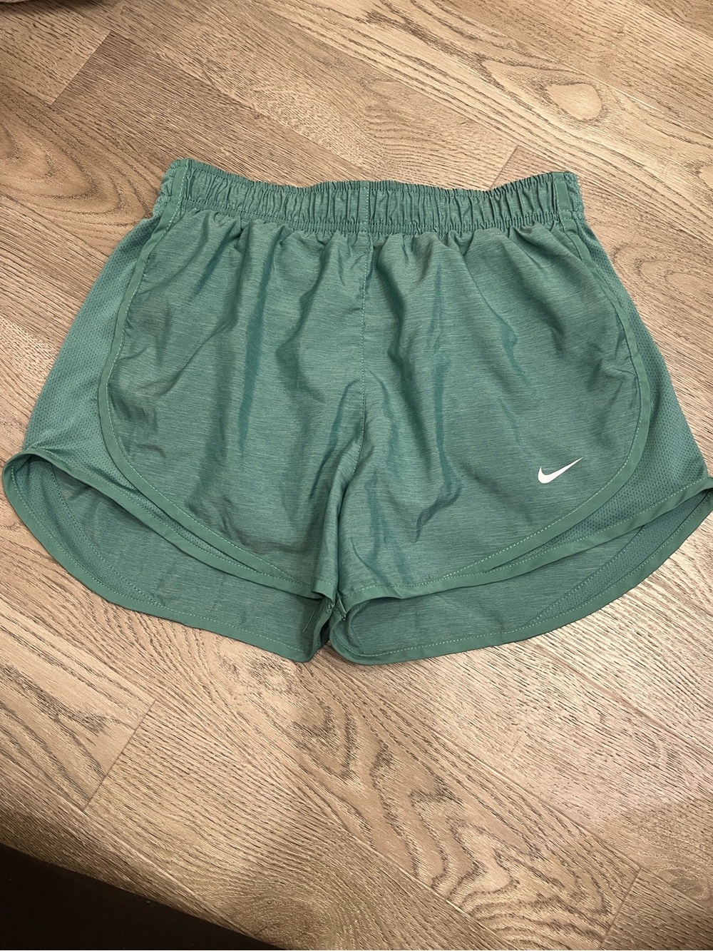 Nike Women's Teal Athletic Shorts with Swoosh